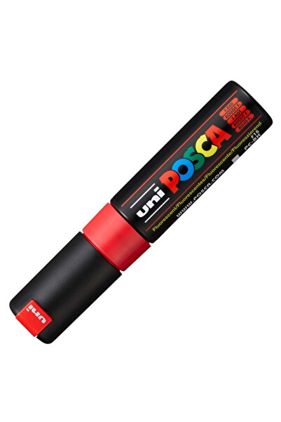 UNİ-BALL Uniball Posca (8.0) Water-Based Poster Marker (F) Fluorescent Red