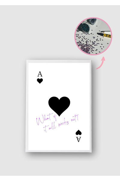 Piece Of Date As Kartı - Diamond Painting, Elmaslı Goblen, Mozaik Tablo, Taş Işleme - Tuval Pres 18x24