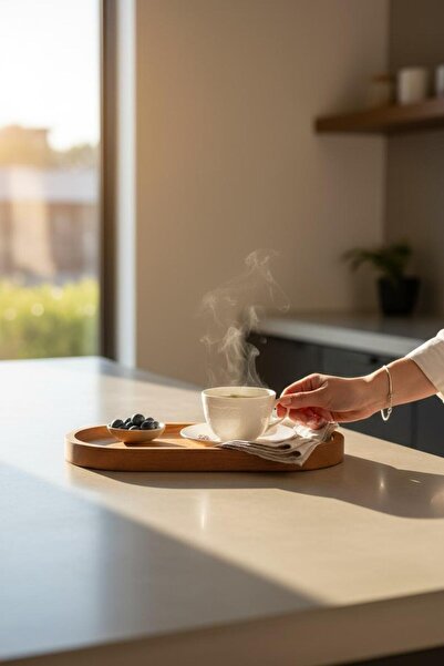 ANJEAHOME Larvik Doğal Ahşap Sunum Tabağı | Çerezlik, Yağdanlık ve Sabunluk A...