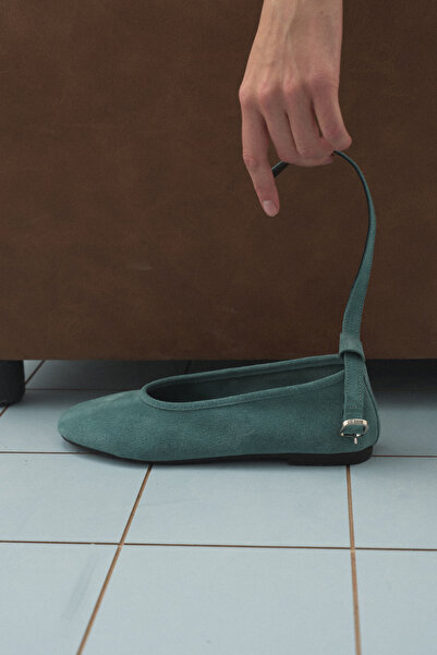 Jolamier Tokalı Süet Babet Blue Oil