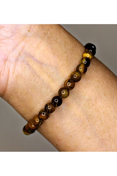 Altai Brown Tiger Eye Natural Stone Bracelet (6mm Polished)