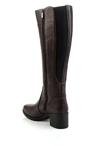 Bambi Kahve Hakiki Deri Kadın Çizme K03586333303