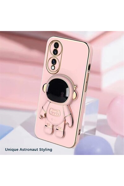 Flippy Θήκη προστασίας Flippy 2 σε 1 για Huawei P60 Pro, Astronaut με βάση, TPU, ροζ