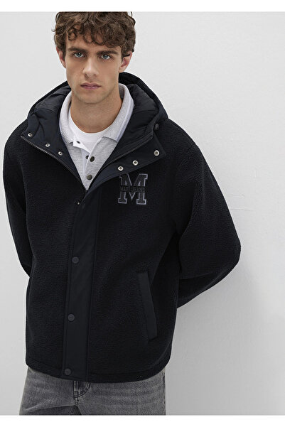 Mavi Men's Black M0110628-80022 Plush Coat