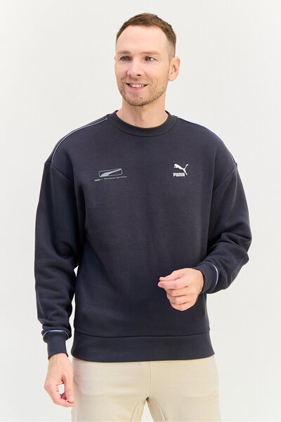 Puma Men Sportswear Fit Long Sleeve Outdoor Sweatshirt, Grey