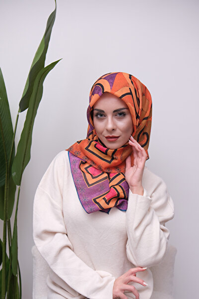 49eyşanipek Colorful Mixed Pattern Digital Soft Scarf