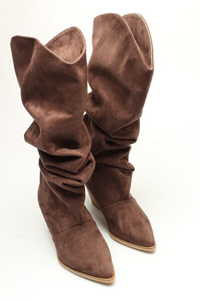 İDİL KAHVERENGİ SÜET KADIN ÇİZME