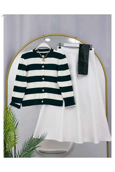 YEDİLALE Women's Knitwear Cardigan Skirt Set [Only the Cardigan and Skirt Are Included in the Price]