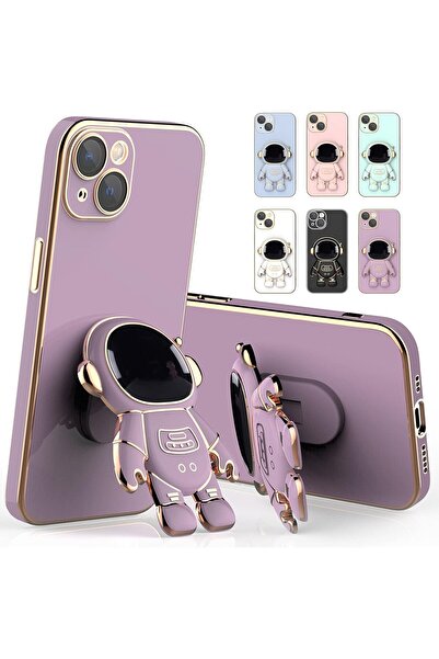 Flippy Husa de Protectie TPU 2in1, Flippy, pentru Apple iPhone 14, Astronaut cu Suport, Antisoc, Mov