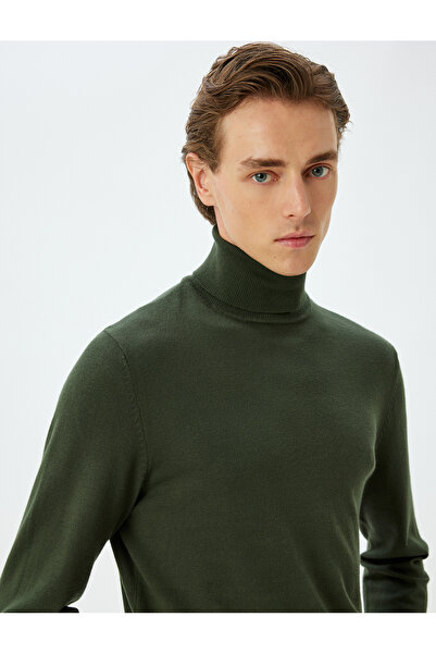 Koton Knitwear Sweater Turtleneck Basic Viscose Blend