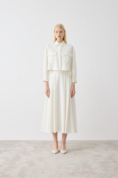 TERZİ DÜKKANI Коротка сорочка з кишенями Еліза, екрю