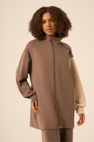 FTZ WOMEN Women's Accessory Detailed Suit Brown 31249