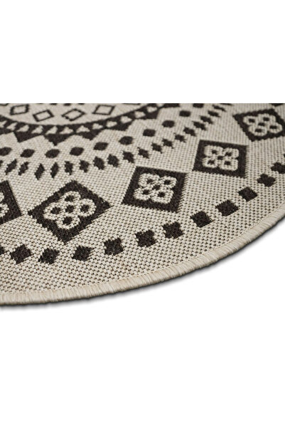 natura Round Carpet ModelNatura 19100‑19, Cream, Flat weave, Anti-allergic, Living room, Kitchen