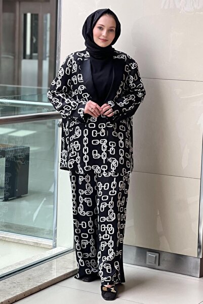 Ghisa Patterned Satin Jacket Panoloton Set