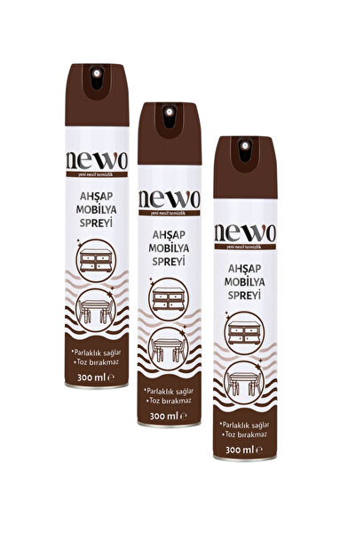 KMS HOME Newo Ahşap Mobilya Parlatıcı Sprey 300 ml x 3 Adet
