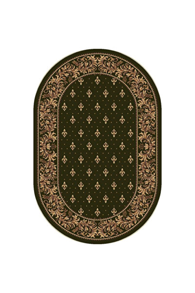 Lotos Oval Carpet Church Pattern 15033-310, Green, 8 mm Thread, Cell, Hall, Office