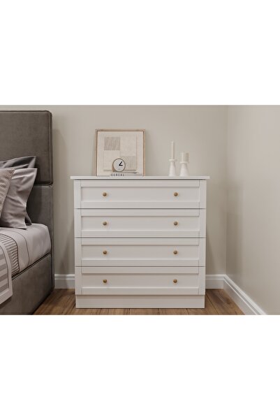 AVVİO Spring Serisi 4 Çekmeceli Şifonyer Beyaz