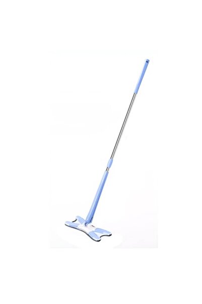 Doty SelfSqueeze Mop with 2 Microfiber Pads, 120 cm, Detachable, Blue