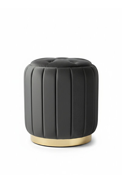 lux mobilya Arvia Altın Kapitone Puf