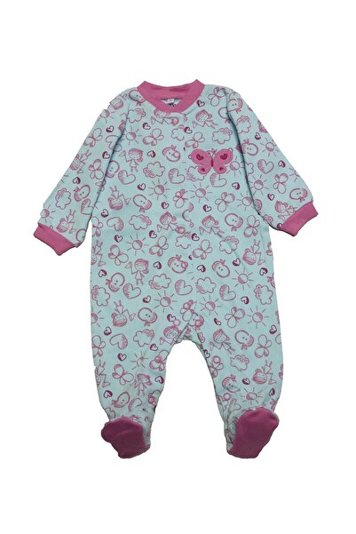Pekkle Baby jumpsuit / onesie with hearts and butterfly Z34