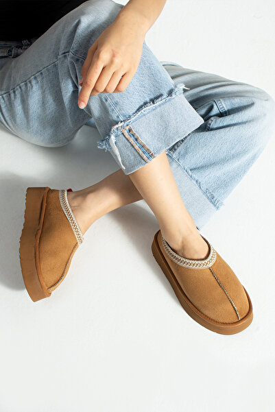 NUVE SHOES Kadın İçi Kürklü Ultra Mini Kışlık Taban Bot