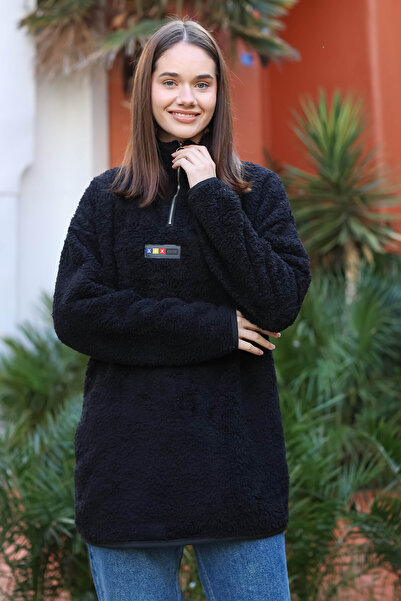 TOFİSA Εθνόσημο Λούτρινο Φούτερ Μαύρο - 27821-ΜΑΥΡΟ