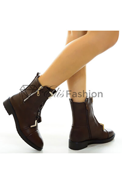 Elis Fashion Ghete dama maro cu talpa joasa si fermoare #5554