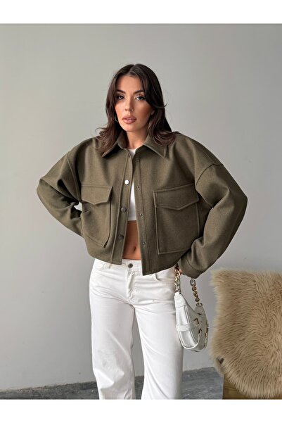 mydukkan.co Metal Çıtçıtlı Kaşe Ceket
