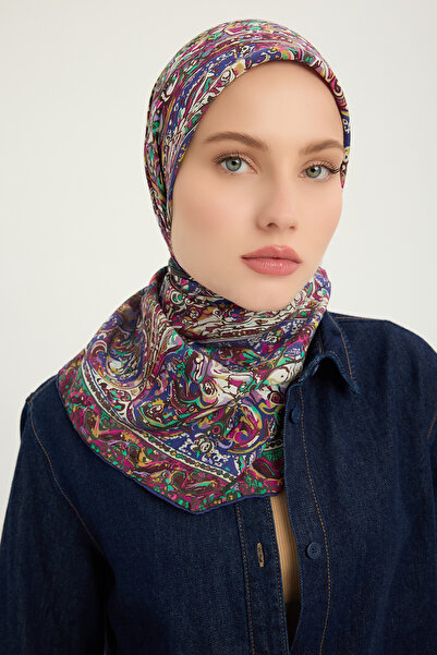 ipekistanbul Eșarfă cu model Vierra - Palatii Eterni - Maro Violet