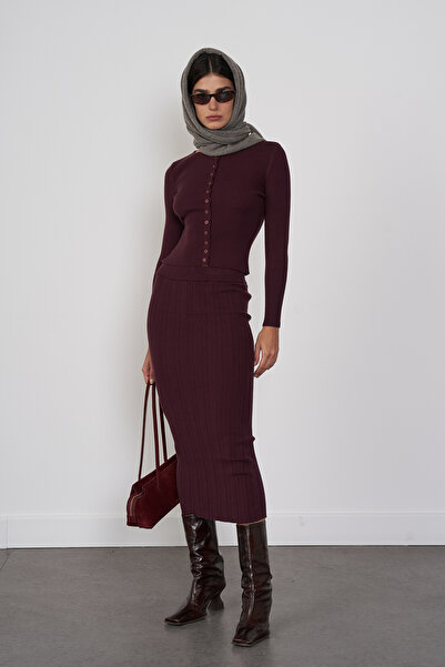 Beyyoglu Düğmeli Triko Bluz