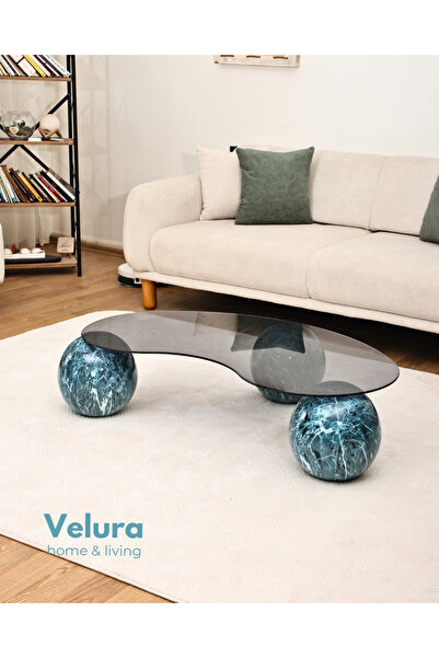 Velura Home & Living Modern Orta Sehpa & Küre Sehpa & Top Sehpa & Füme Fasuly...