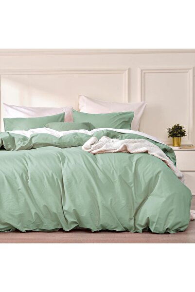 Luofanfei Velvet Fitted Bed Sheet 160 x 200 x 30 cm, Light Green