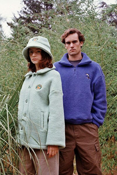 WWF Market Kızıl Tilki Sherpa Şapka - Mint Yeşili