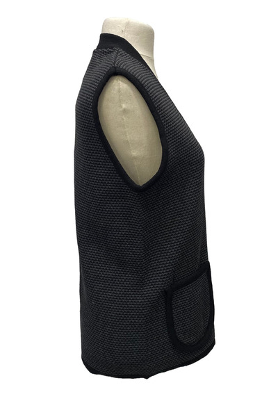 Giyinen Mağazaları Selver Front Buttoned Double Pocket Winter Wool Knitted Mother Vest