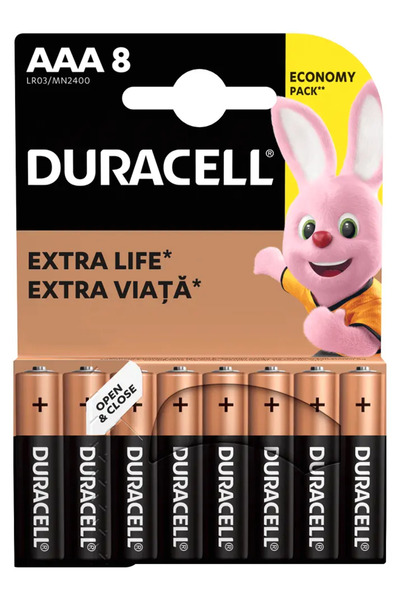 Duracell Set x 8 baterii AAA LR03