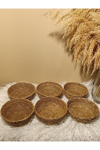 Paganca 6-Piece Wicker Snack Bowl / Organizer