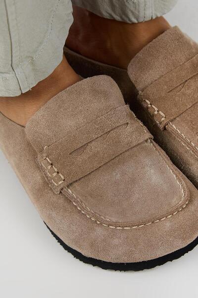 Manijero Ziva 2 Women's Genuine Leather Loafer Sabo Mink Slippers