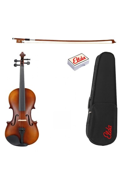 Audiosat Elda 4/4 Acoustic Violin Set for Beginners with Hard Case and Bow