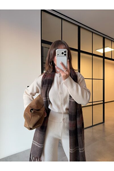 BB Bensu Buyruk SET DE TRICOTAJE CU CARDIGAN CU GÂRĂ DE BICICLETA CU BUTONI D...