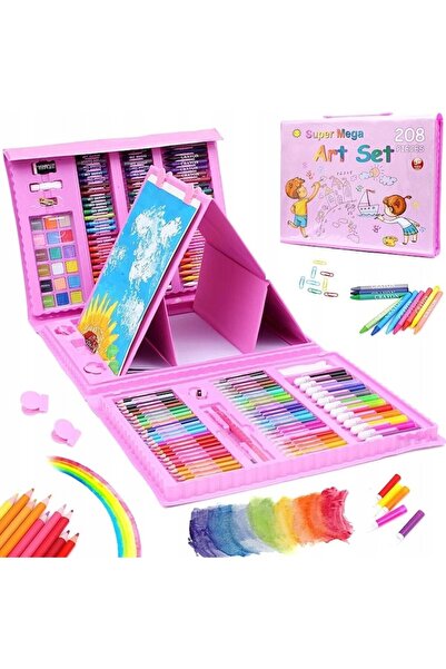 MACVI ® Painting Set, 208 Pieces, Organized Compartments, for Kids 3+, Multicolor.