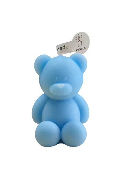 Flippy Scented Candle, Flippy, Teddy Bear Model, Blue, 5.5x3.6x4 cm