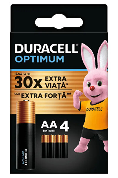 Duracell Set 4 baterii AA Optimum