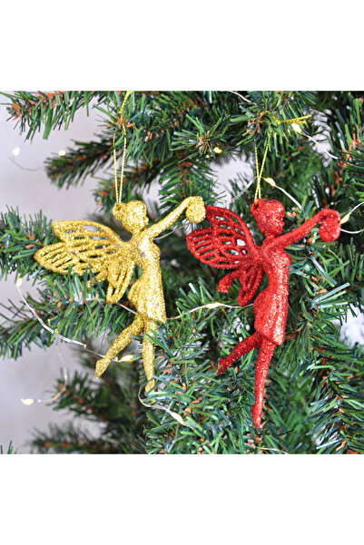 EXİZTİCARET Christmas Tree Ornament Glittered 2-Piece Model3