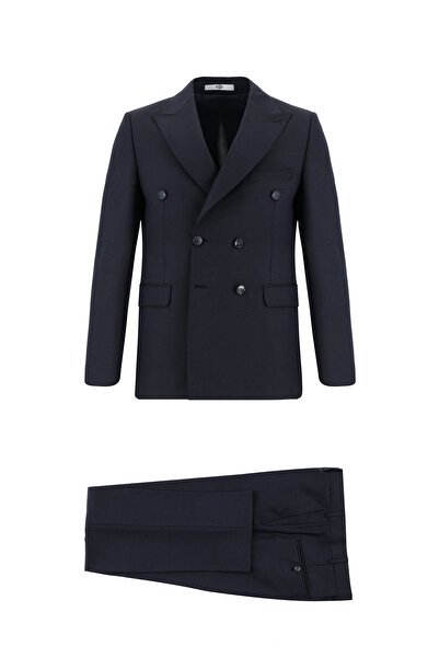 Kiğılı Slim Fit Dar Kesim Kruvaze Takım Elbise