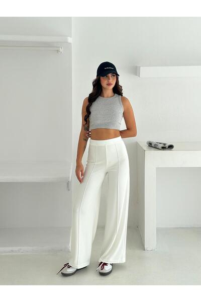 Elaxi Women's Modal Fabric piped Palazzo Pants