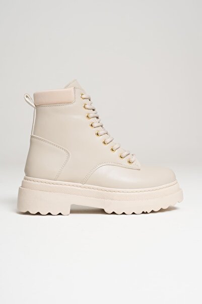 TRENDELLA Fiora special design women's winter thick soled beige boots