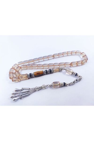 İskeçe Exclusive Şevket Alkan Masterpiece Silver Inlaid German Dice Amber Certified 8669