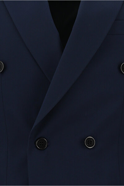 Kiğılı Slim Fit Dar Kesim Kruvaze Takım Elbise