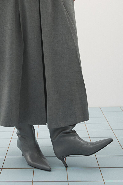 Jolamier Topuklu Çizme Gri