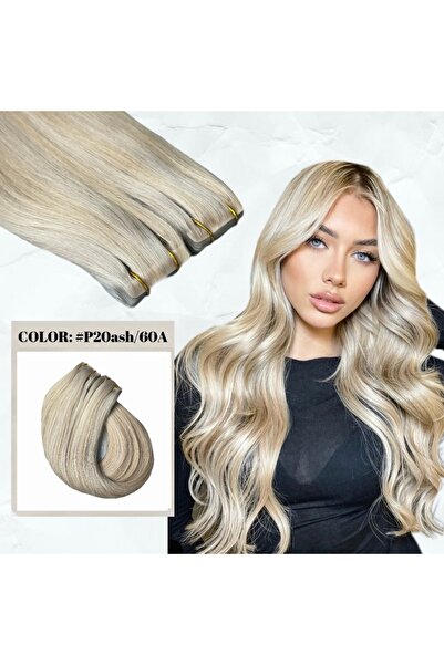 Oskar Extensii de păr cu bandă invizibilă Balayage #20 ASH/#60 A